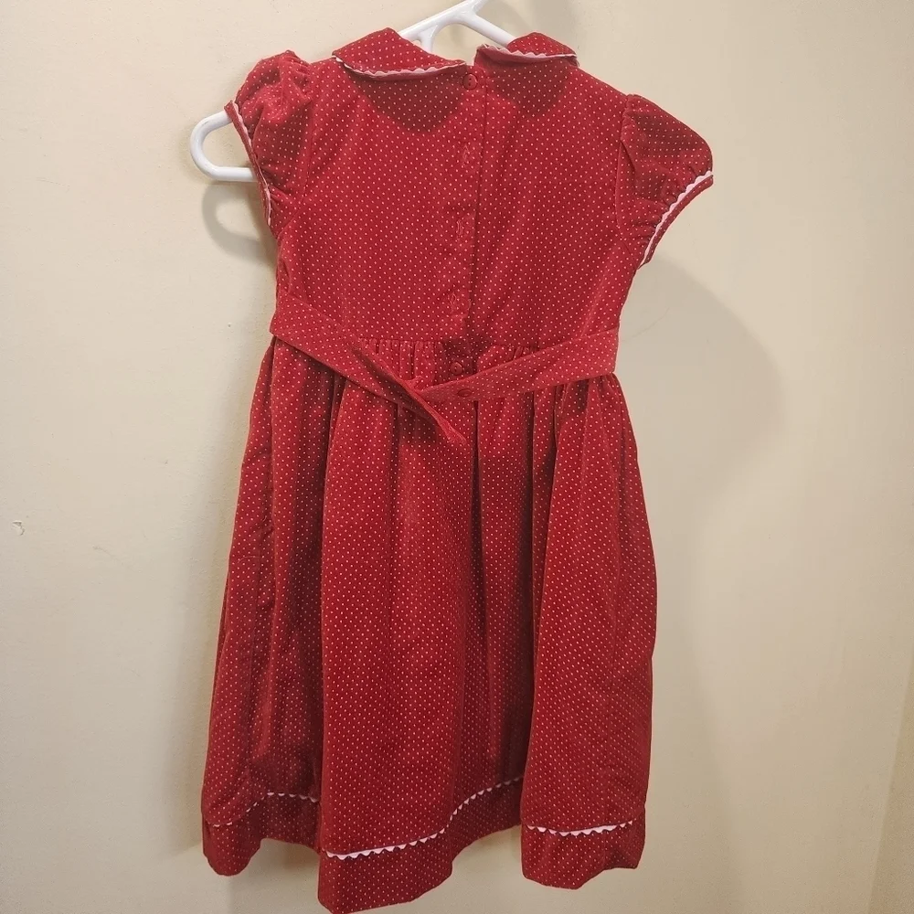 CHARTER CLUB Vintage Rare  Red Venvet Scottie Dog   Girls dress size 6